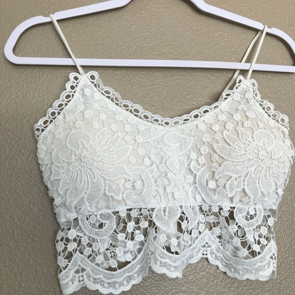 Zara Tops - Zara Lace Crop Top- Zara- Crochet/Lace Bohemian